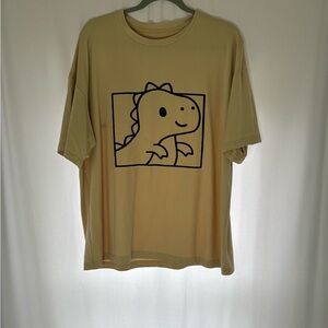 cream colored dinosaur shirt
